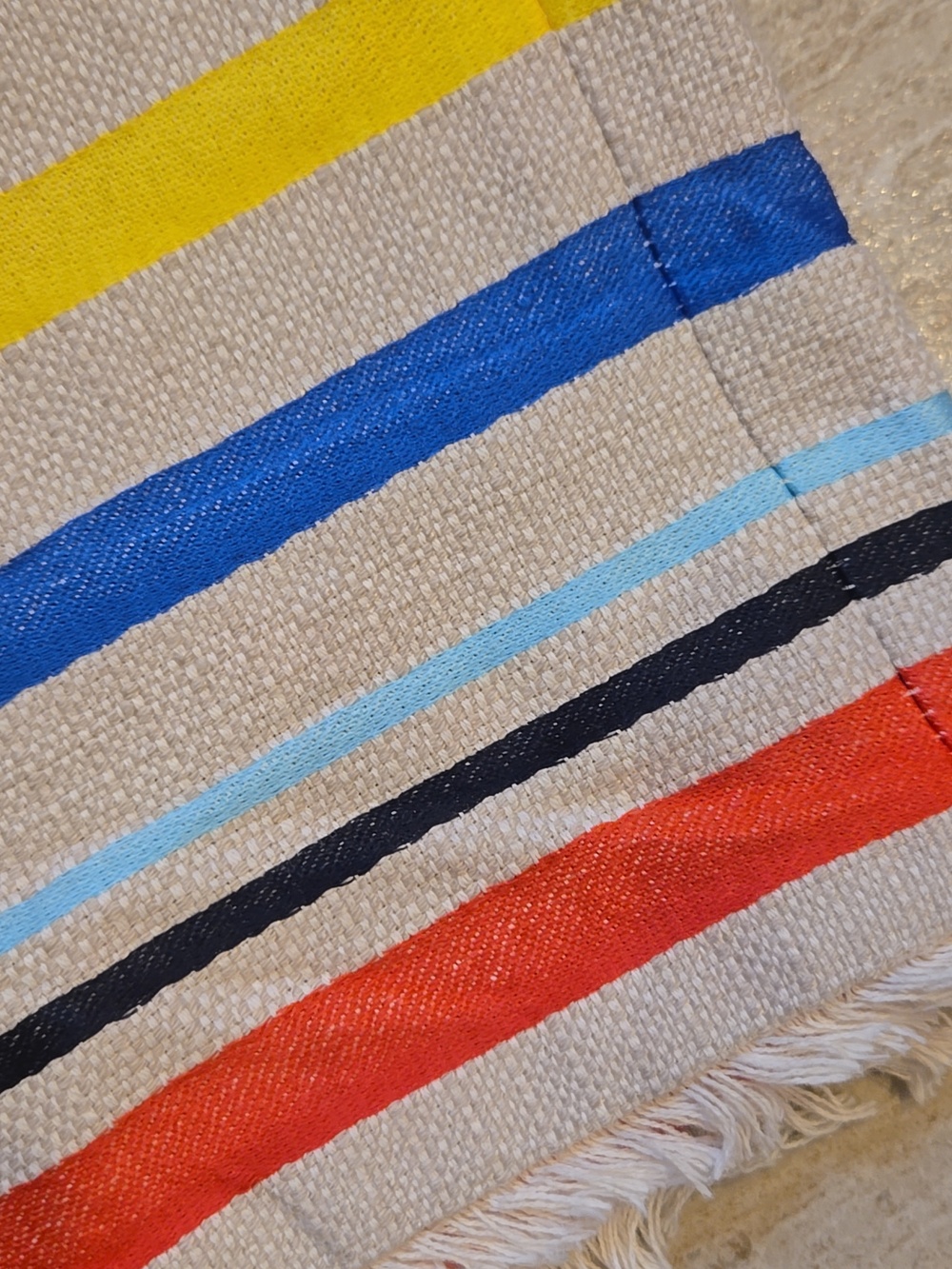 J. Crew Multi-Colored Striped Fringed Hem  Pencil Skirt - Picture 6 of 9
